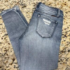 Stylish Gray Distressed Women Jeans